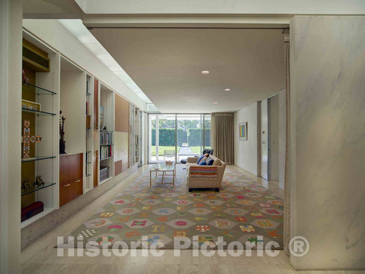Photograph - Sitting room off the living room at the Miller House, considered a modern-architecure gem designed by Finnish-American architect Eero Saarinen and completed in 1957 in Columbus 2