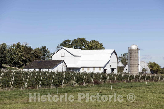 Photo- an Amish Farm, evident from The Absence of Electric Wires on The Property, in Elkhart County, Indiana, Near The Town of Middlebury 2 Fine Art Photo Reproduction