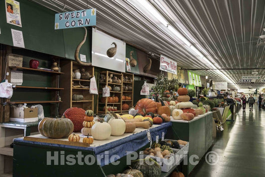Photo - The Arrival of Autumn is evident in The Array of Foods and Decorations Offered for Sale at The South Bend Farmers' Market in South Bend, Indiana