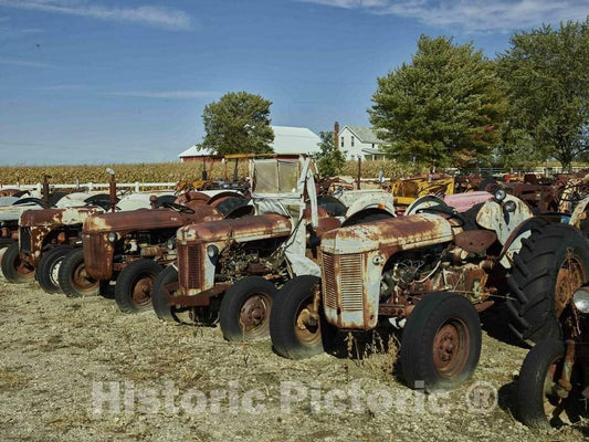 Photograph - Automobile junkyards are a common site across rural America, but this one, near Jamestown in Elkhart County, Indiana, is reserved for farm equipment, from tractors to tillers 1