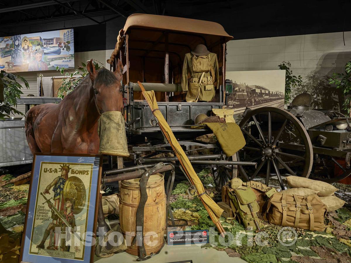 Photo - A World War I-vintage army ambulance at the Studebaker Museum in South Bend, Indiana- Fine Art Photo Reporduction