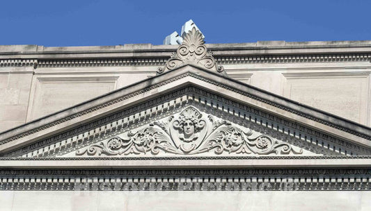 Photo - Pediment of The Allen County Courthouse in Fort Wayne, Indiana, Designed by Brentwood S. Tolan of Fort Wayne- Fine Art Photo Reporduction
