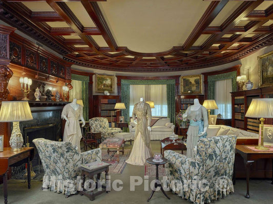 Photo - A View of The Library The Joseph D. Oliver House, Also Known as Copshaholm, in South Bend, Indiana- Fine Art Photo Reporduction