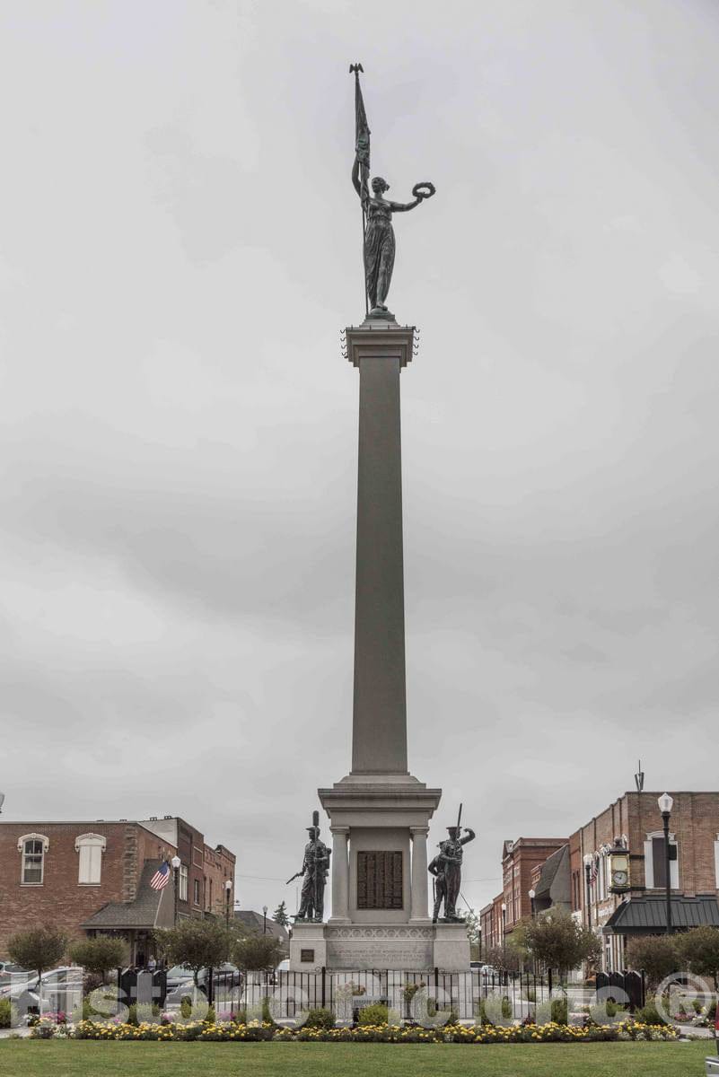 Photo - A Monument commemorating The United States Civil War of The 1860s was Designed by E.M. Heltzer and Dedicated in 1917 in Angola, Indiana- Fine Art Photo Reporduction