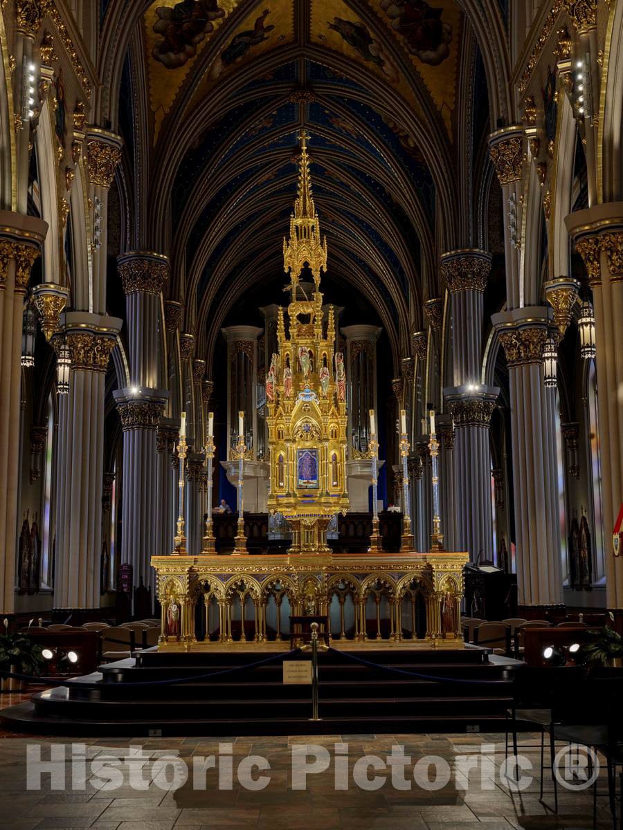 Photograph - Part of The Sanctuary of The Basilica of The Sacred Heart, one of Two Signature Buildings at The University of Notre Dame, America's Best-Known Roman Catholic University 3