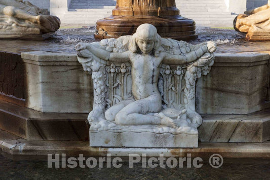 Photo - A Portion of Chester Beach's 1927 Monumental Fountain of The Waters, Located Adjacent to The Cleveland Museum of Art's Main Entrance- Fine Art Photo Reporduction