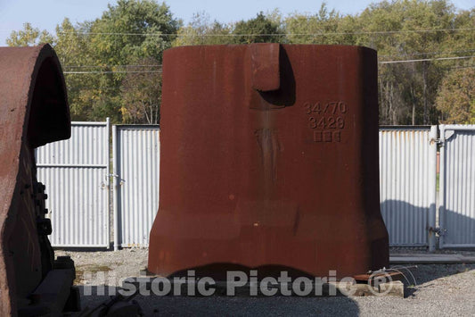 Photo - An ingot mold at the Youngstown Steel Heritage Museum; part of President Rick Rowlands' and other Youngstown Steel Heritage Foundation members- Fine Art Photo Reporduction