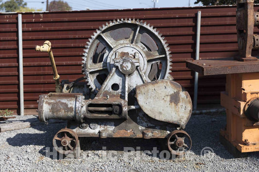 Photo - An ore-boat deck winch at the Youngstown Steel Heritage Museum; part of President Rick Rowlands' and other Youngstown Steel Heritage Foundation members equipme