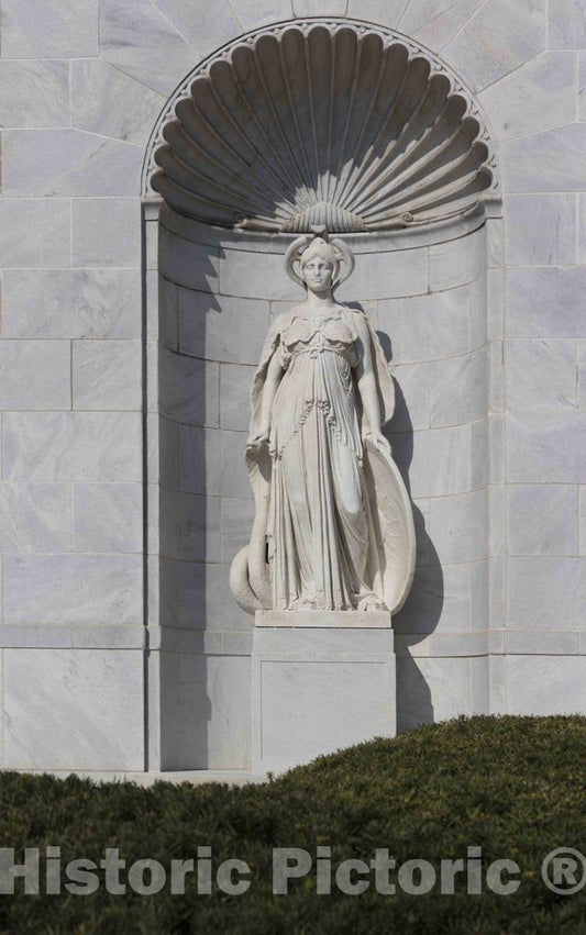 Photo - Statue Inset into The Facade of The Butler Institute of American Art in Youngstown, Ohio, was The First Museum Dedicated Exclusively to American Art