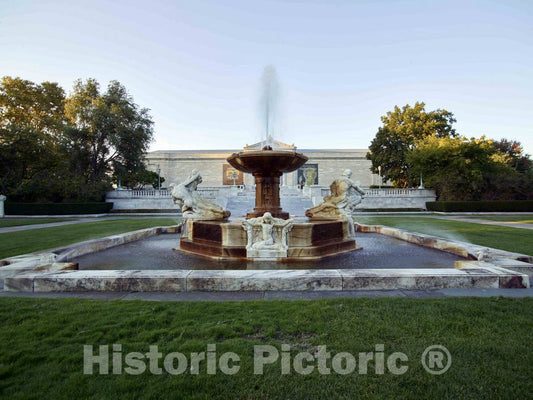 Photo - Chester Beach's 1927 Monumental Fountain of The Waters is Located Adjacent to The Cleveland Museum of Art's Main Entrance- Fine Art Photo Reporduction