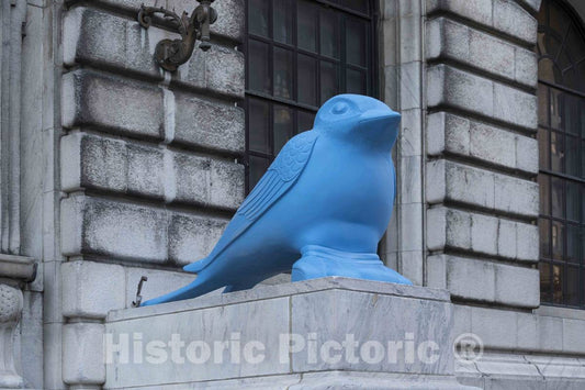 Photo - Bright Bird Figure Outside The Cleveland Public Library's Main Building in Cleveland, Ohio- Fine Art Photo Reporduction