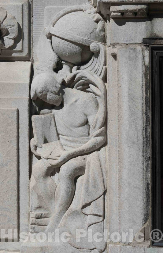 Photo - Bas-Relief on The Cleveland Public Library's Main Building in Cleveland, Ohio- Fine Art Photo Reporduction
