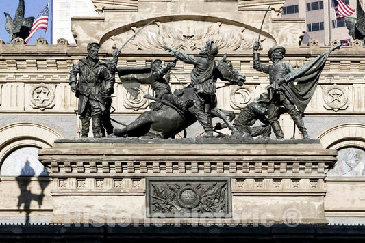 Photo - One of Several Heroic Statue Groups Outside The Memorial Building of The Cuyahoga County Soldiers' and Sailors' Monument in Downtown Cleveland's Public Square
