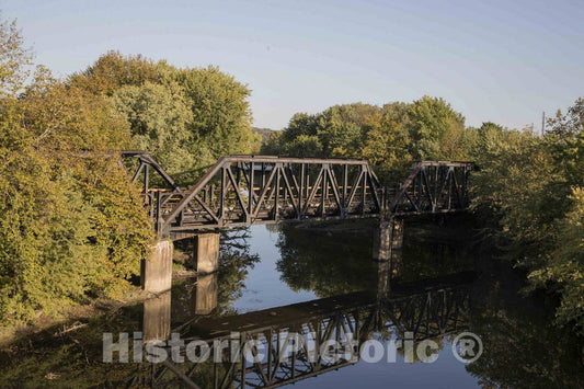 Photo - Old Railroad Bridge Over The Mahoning River in Mahoning County, Ohio- Fine Art Photo Reporduction