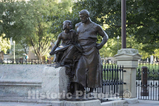 Photograph - Part of a Statuary Group Dedicated to President William McKinley, an Ohioan, Outside The Ohio Statehouse, The Name for The State Capitol Used Locally, in Columbus, Ohio 1