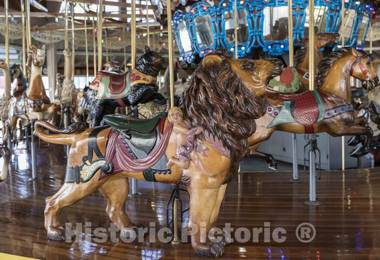 Photo- The carousel, or merry-go-round, at Richland Carrousel Park opened in 1991 in downtown Mansfield, Ohio 5 Fine Art Photo Reproduction