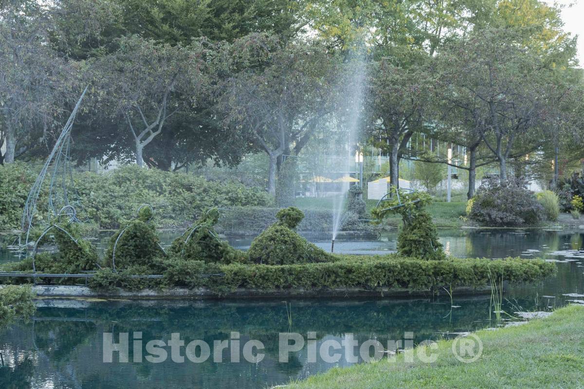 Photograph - This and Other Clipped Shrub Figures in The Topiary Garden in Downtown Columbus, Ohio, at The Old Deaf School Park, were Created to Represent Those in a Classic Painting 6