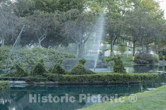 Photograph - This and Other Clipped Shrub Figures in The Topiary Garden in Downtown Columbus, Ohio, at The Old Deaf School Park, were Created to Represent Those in a Classic Painting 6