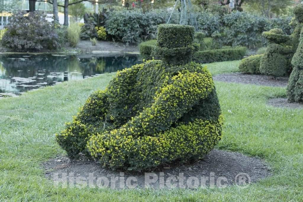 Photograph - This and Other Clipped Shrub Figures in The Topiary Garden in Downtown Columbus, Ohio, at The Old Deaf School Park, were Created to Represent Those in a Classic Painting 2