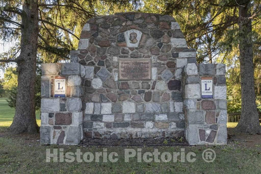 Photo- The Hopley Monument in Bucyrus, a Small City in Central Ohio That Lies Along The Historic, Originally Two-Lane, Highway That was The First U.S. Roadway, Numbered U.S