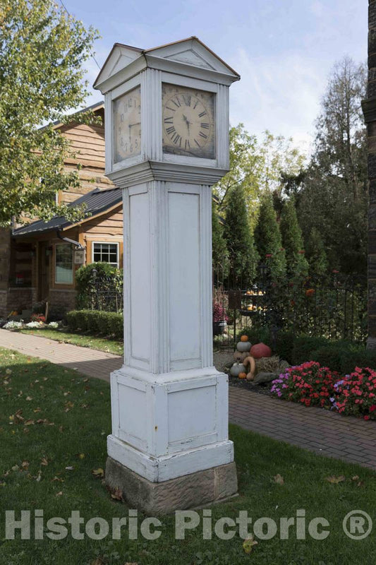 Photo - A Street Clock in Winesburg, Ohio- Fine Art Photo Reporduction