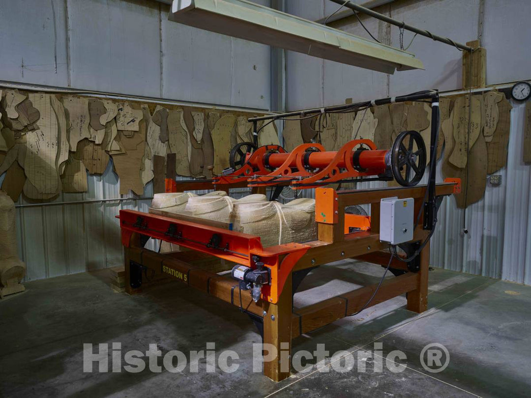 Mansfield, Ohio, a Frame Used Crafting Carousel Horses Stands at The Ready at The Carousel Works, The World's Largest Maker of carousels, Sometimes Called Merry-go-Rounds 1