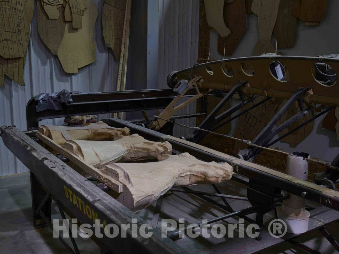 Mansfield, Ohio, a Frame Used Crafting Carousel Horses Stands at The Ready at The Carousel Works, The World's Largest Maker of carousels, Sometimes Called Merry-go-Rounds 2
