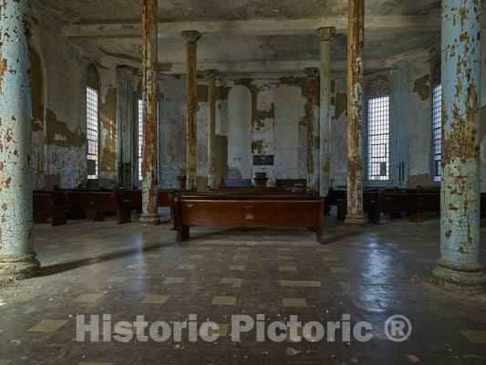 Photo - The Old Chapel Inside The Old Ohio State Reformatory, Built in Stages Between 1886 and 1910 in Mansfield, Ohio- Fine Art Photo Reporduction