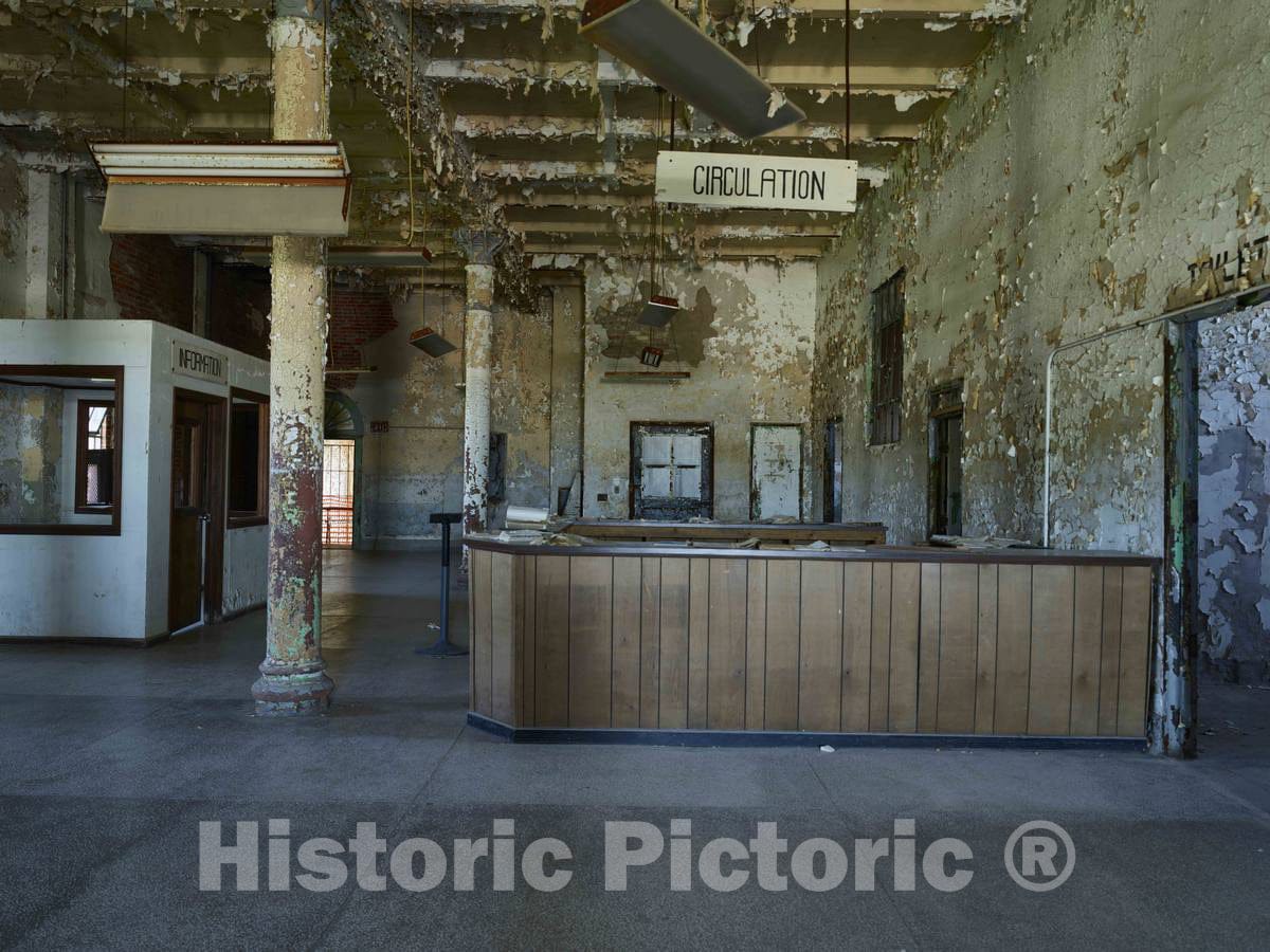 Photo - The onetime Library Inside The Old Ohio State Reformatory, Built in Stages Between 1886 and 1910 in Mansfield, Ohio- Fine Art Photo Reporduction