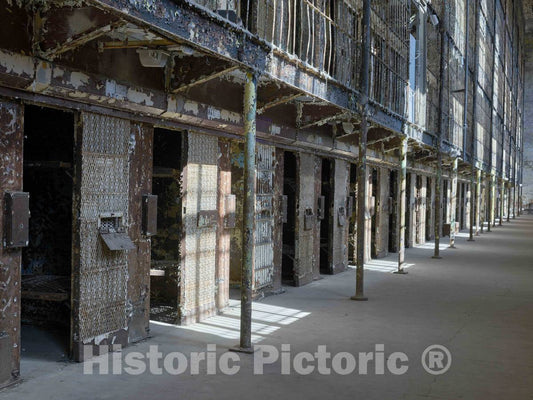 Photo- A cellblock at The Old Ohio State Reformatory, Built in Stages Between 1886 and 1910 in Mansfield, Ohio 1 Fine Art Photo Reproduction