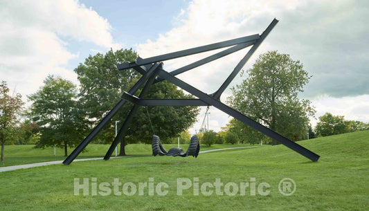 Photo - Mark di Suvero's 1980 Metal-and-Rubber Sculpture,Blubber, Outside The Toledo Museum of Art in Toledo, Ohio- Fine Art Photo Reporduction