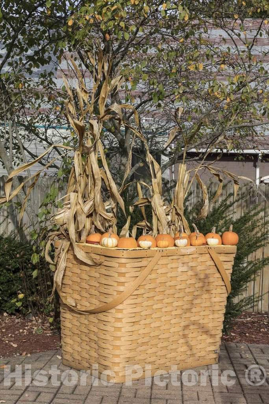 Photo- A decorative basket in Dresden, a small Central Ohio town that has carved out a tourist niche through its many gift shops that feature such baskets and related household items