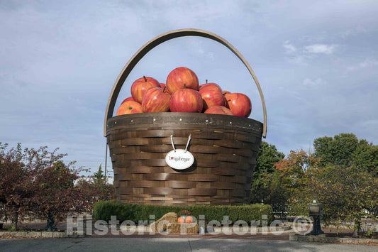 Photo - One of the Longaberger Co.'s famous"big baskets" in small Central Ohio cities- Fine Art Photo Reporduction