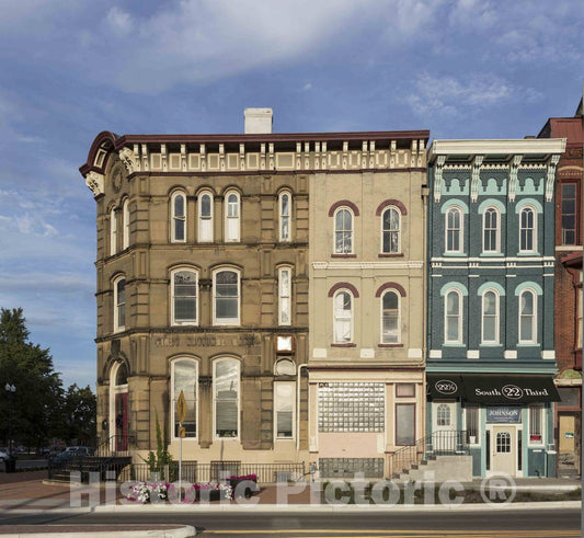 Photo- A Block in Downtown Newark, Ohio, Anchored on The Corner by The First National Bank Building 1 Fine Art Photo Reproduction