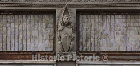 Photo- Exterior Architectural Details on The 1915 Home Building Association Bank Building in Newark, Ohio 3 Fine Art Photo Reproduction