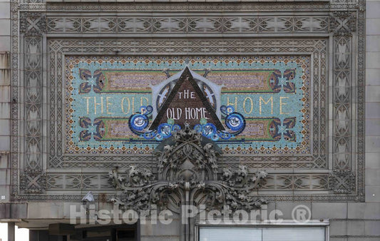 Photo- Exterior Architectural Details on The 1915 Home Building Association Bank Building in Newark, Ohio 4 Fine Art Photo Reproduction