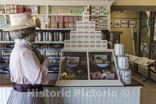 Photograph - Display recreating a Scene Inside The Frank Hale Grocery Store in a Block of West Third Street's Old Miami City Neighborhood, Across The Great Miami River from Downtown Dayton 1