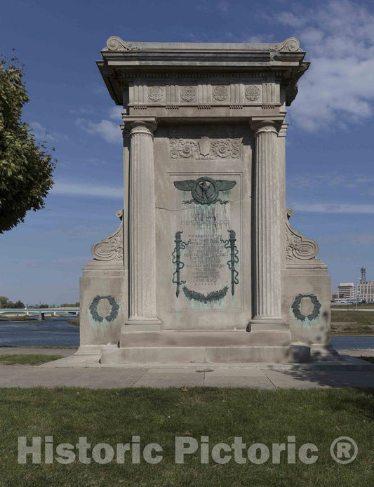 Photo - One of Four Architectural remnants of The War Memorial Bridge in Dayton, Ohio, which was demolished in 2008 After 82 Years of use- Fine Art Photo Reporduction