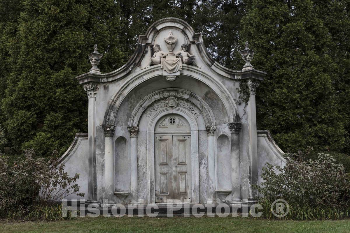 Photo- One of dozens of impressive grave monuments and memorial sculptures at the 733-acre Spring Grove Cemetery and Arboretum in Cincinnati, Ohio 5 Fine Art Photo Reproduction