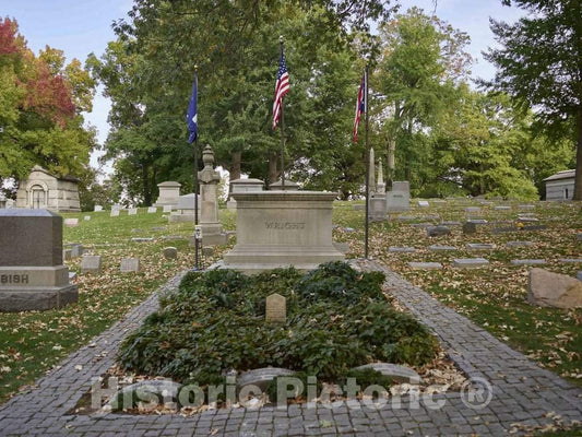 Photo - The Wright Family plot at Woodland Cemetery and Arboretum, in Dayton, Ohio, is one of The Oldest Garden Cemeteries in The United States- Fine Art Photo Reporduction