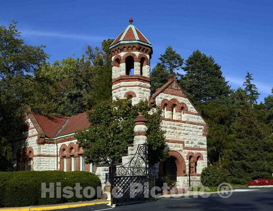 Photo - Gateway and Chapel Buildings, Completed in 1889 at Woodland Cemetery and Arboretum in Dayton, Ohio, one of The Oldest Garden Cemeteries in The United States