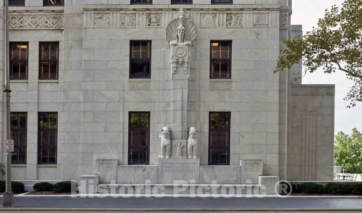 Photo - Bas-reliefs at The Thomas J. Moyer Ohio Judicial Center, Home of The Ohio Supreme Court in Columbus, Ohio- Fine Art Photo Reporduction