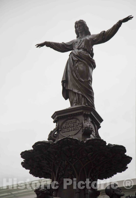 Photo- A Portion of The Tyler Davidson Fountain in Fountain Square, a Centerpiece of Downtown Cincinnati, Ohio 3 Fine Art Photo Reproduction