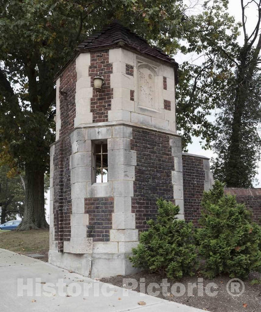 Photo - Gate Tower of Pinecroft, The Estate of Powel Crosley, Jr. in The Mount Airy Neighborhood of Cincinnati, Ohio- Fine Art Photo Reporduction