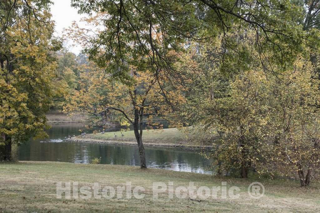 Photo - Lake View from The Grand Manor House at Pinecroft, The Estate of Powel Crosley, Jr. in The Mount Airy Neighborhood of Cincinnati, Ohio- Fine Art Photo Reporduction