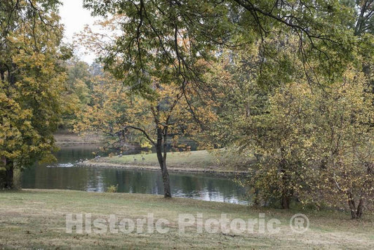 Photo - Lake View from The Grand Manor House at Pinecroft, The Estate of Powel Crosley, Jr. in The Mount Airy Neighborhood of Cincinnati, Ohio- Fine Art Photo Reporduction
