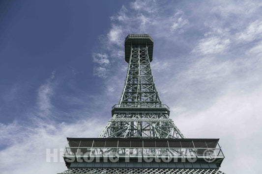 Photo- The one-Third Scale Version of France's Eiffel Tower at King's Island Theme Park in Mason, a Northeastern Suburb of Cincinnati, Ohio 1 Fine Art Photo Reproduction