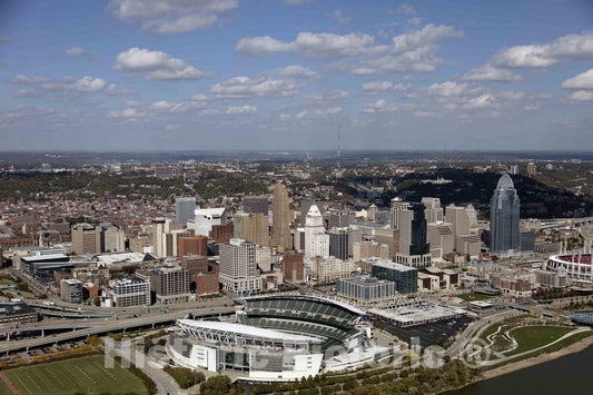Photo- Aerial View of Downtown Cincinnati, Ohio 2 Fine Art Photo Reproduction