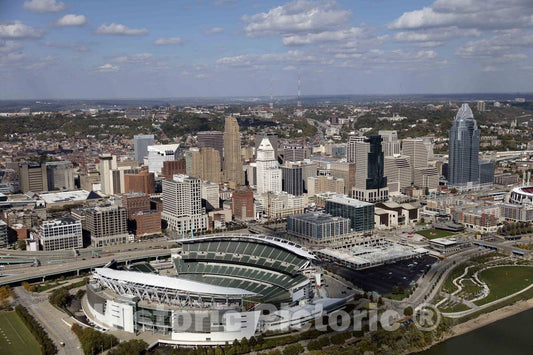 Photo- Aerial View of Downtown Cincinnati, Ohio 6 Fine Art Photo Reproduction