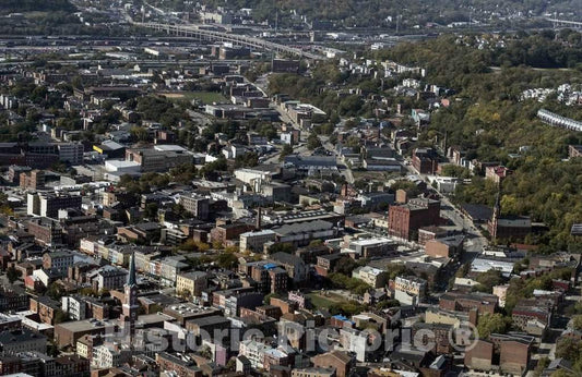 Photo- Aerial View of an Older Cincinnati, Ohio, Neighborhood 1 Fine Art Photo Reproduction